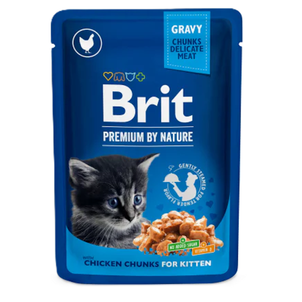 Brit Premium Kitten Chicken in Gravy Wet Cat Food