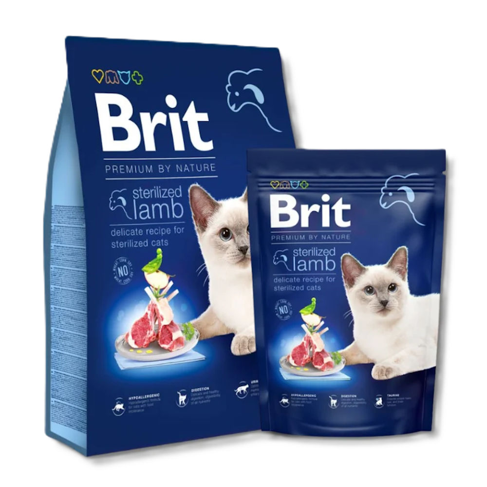 Brit Premium Sterilised Adult Cat Dry Food - Lamb