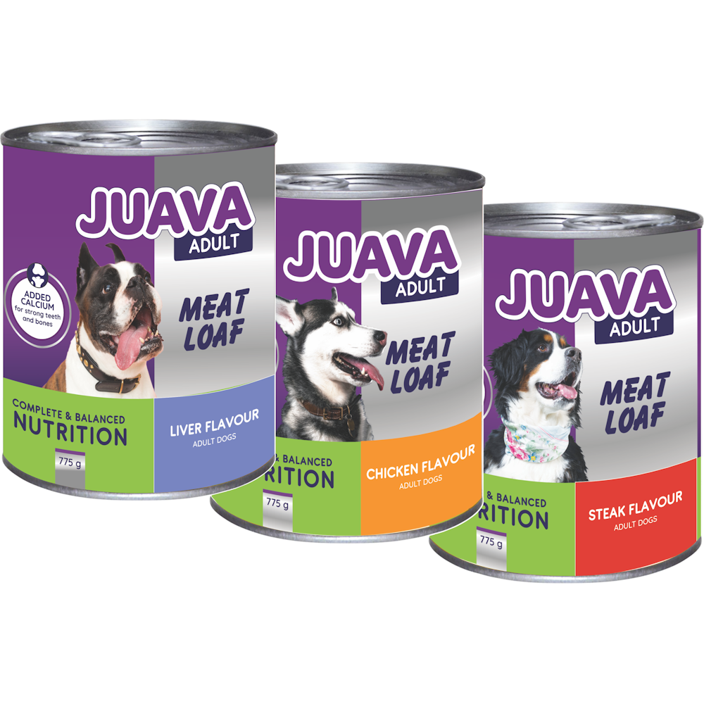 Juava Tin Food Dog together